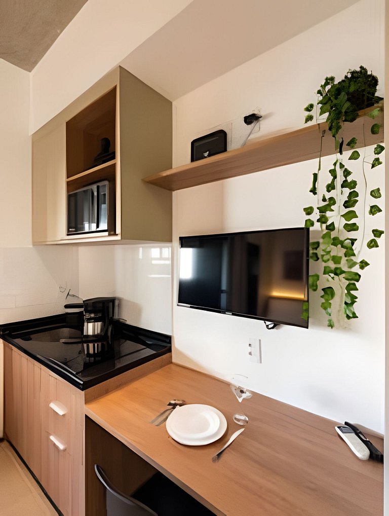 BHaus Brooklin On Florida | Studio Premium com Varanda | 5o