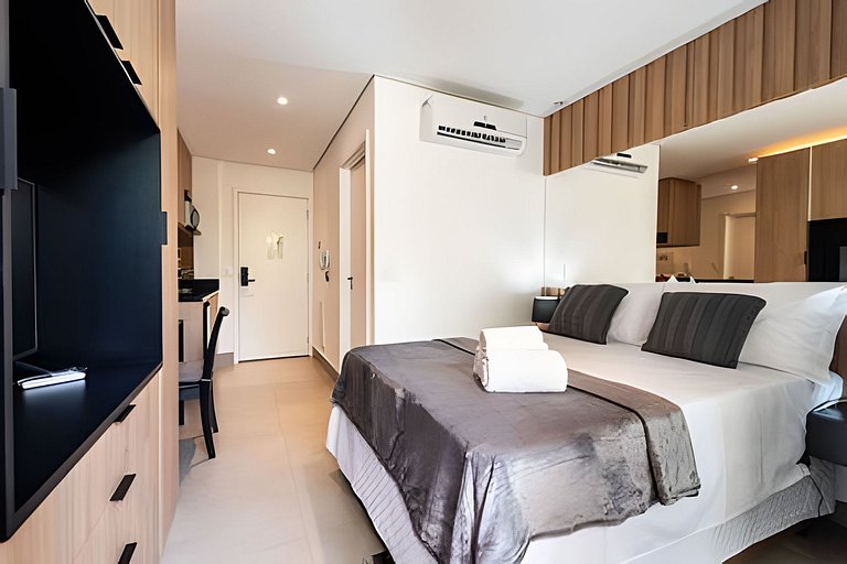 BHaus Vila Nova Conceição Pivo | Studio Premium com Varanda