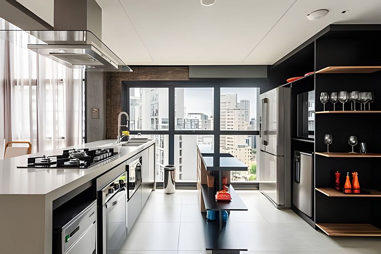 BHaus Vila Nova Conceição Pivo | Studio Premium com Varanda
