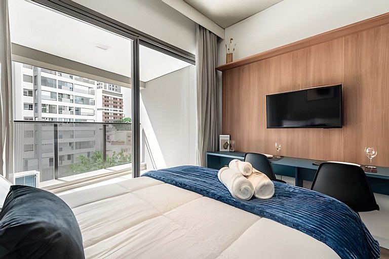 BHaus ON Vila Madalena | Studio Premium com Varanda | 6o and