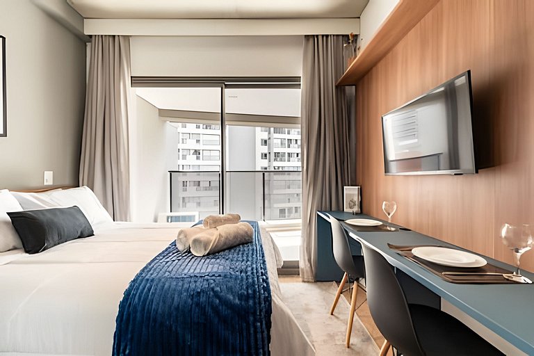 BHaus ON Vila Madalena | Studio Premium com Varanda | 6o and