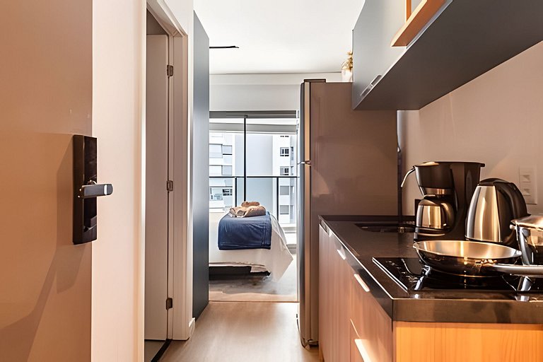 BHaus ON Vila Madalena | Studio Premium com Varanda | 6o and