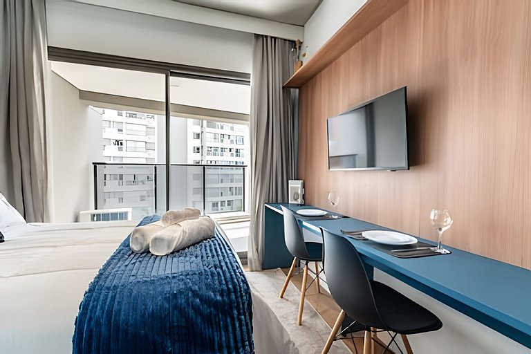BHaus ON Vila Madalena | Studio Premium com Varanda | 6o and