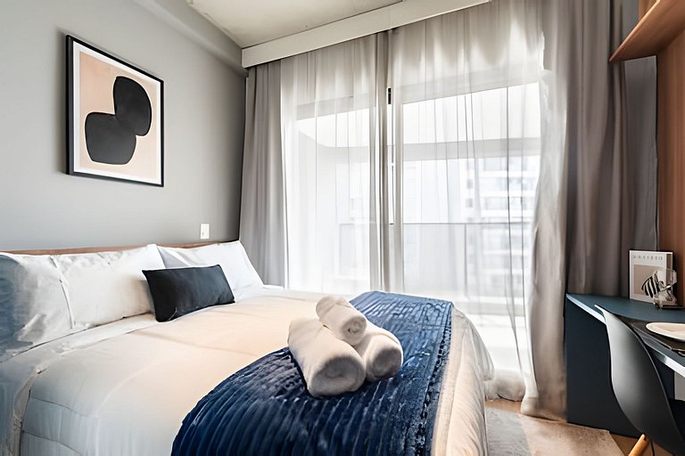 BHaus ON Vila Madalena | Studio Premium com Varanda | 6o and