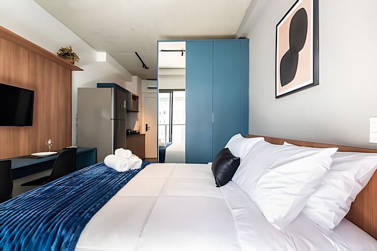 BHaus ON Vila Madalena | Studio Premium com Varanda | 6o and