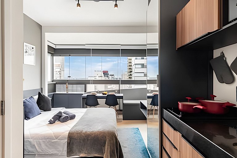 BHaus VN Oscar Freire | Studio compacto 20m2 | Vista Jardins