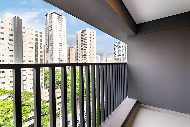 BHaus Brooklin On Florida | Studio Premium com Varanda | 8o