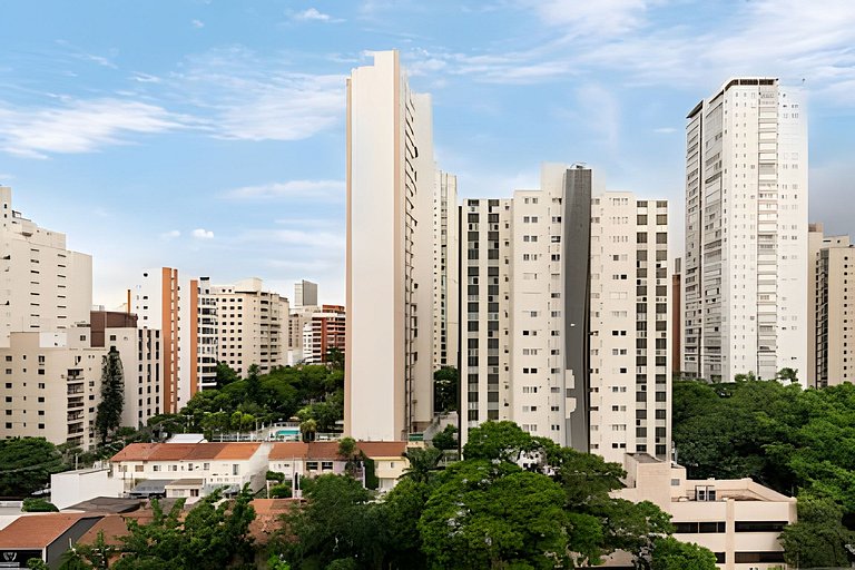 BHaus Brooklin On Florida | Studio Premium com Varanda | 8o