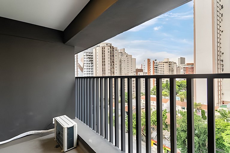 BHaus Brooklin On Florida | Studio Premium com Varanda | 8o