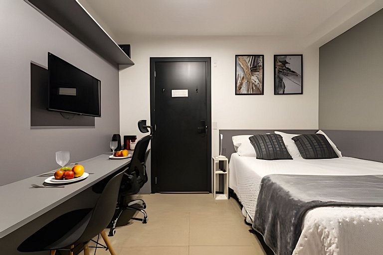 BHaus Moema | On Imarés | Studio com Varanda | Shopping Ibir
