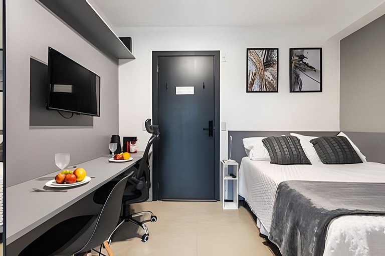 BHaus Moema | On Imarés | Studio com Varanda | Shopping Ibir