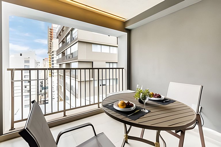 BHaus Jardins On Melo Alves | Studio Deluxe com Varanda | Li