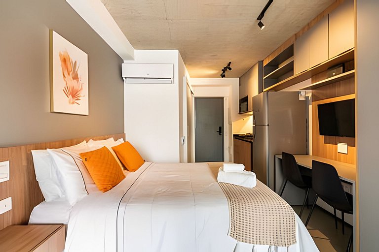BHaus Jardins On Melo Alves | Studio Deluxe com Varanda | Li