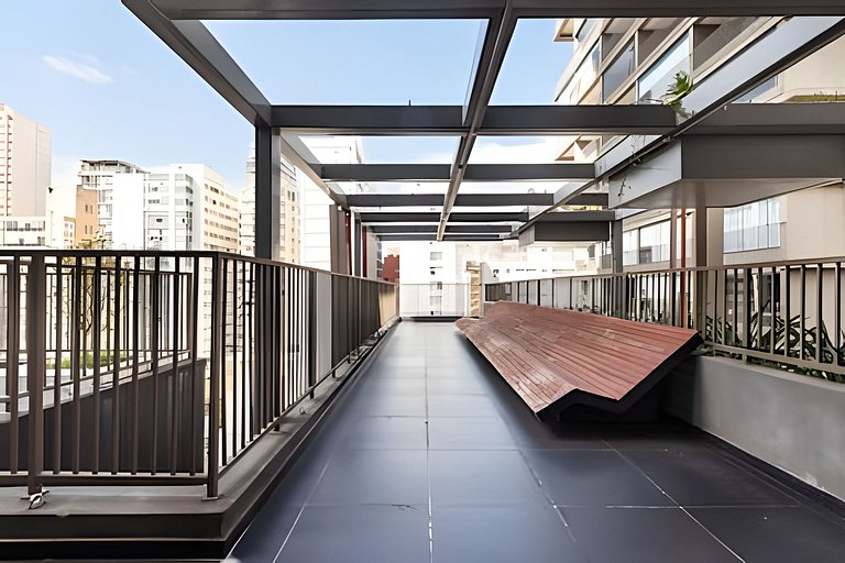 BHaus Jardins On Melo Alves | Studio Deluxe com Varanda | Li