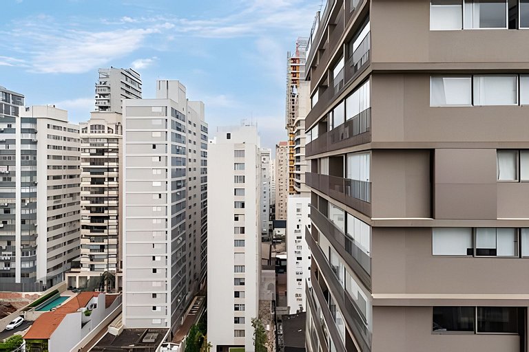 BHaus Jardins On Melo Alves | Studio Deluxe com Varanda | Li