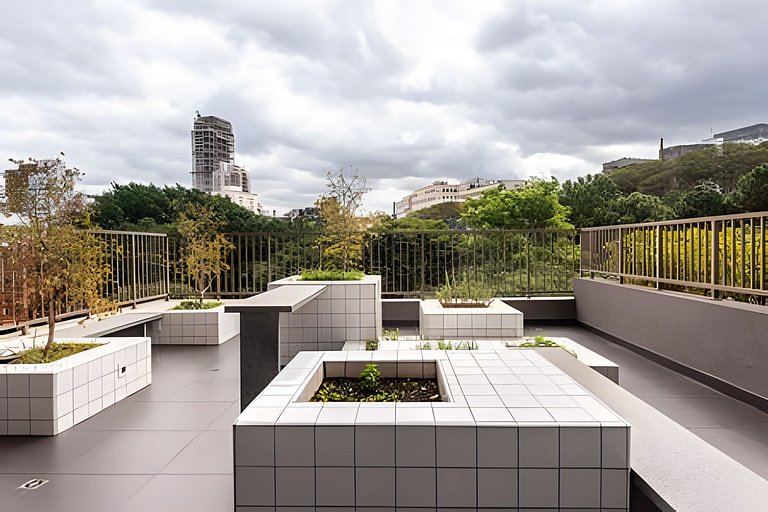 BHaus Jardins On Melo Alves | Studio Deluxe com Varanda | Li