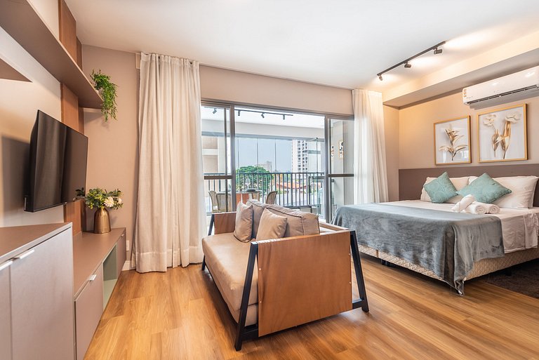 BHaus Brooklin Atmosfera | Apartamento Deluxe com Varanda |