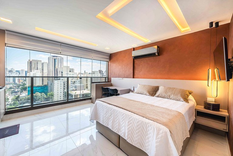BHaus Itaim DSG | Studio Deluxe com Vista Incrível 13o andar