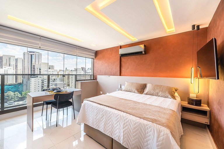 BHaus Itaim DSG | Studio Deluxe com Vista Incrível 13o andar