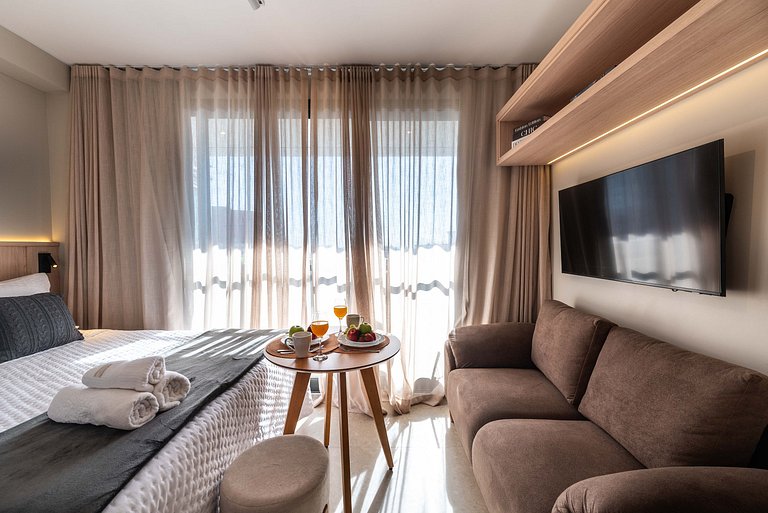 BHaus Higienópolis Maceió 88 | Studio com Varanda | Cama Que