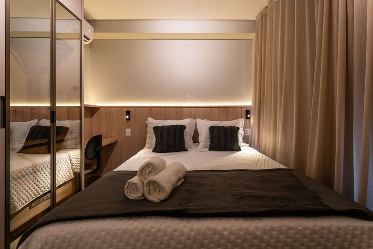 BHaus Higienópolis Maceió 88 | Studio com Varanda | Cama Que