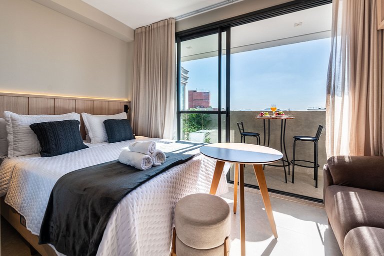 BHaus Higienópolis Maceió 88 | Studio com Varanda | Cama Que