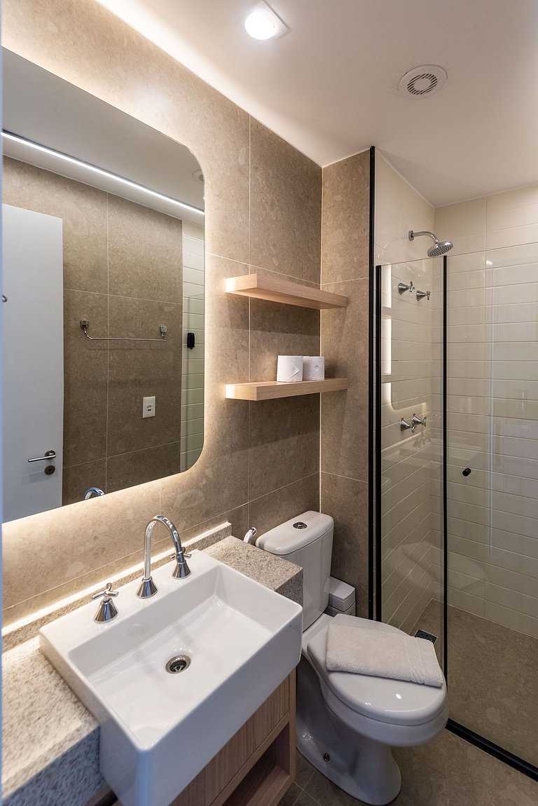 BHaus Higienópolis Maceió 88 | Studio com Varanda | Cama Que