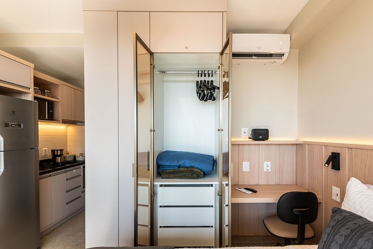 BHaus Higienópolis Maceió 88 | Studio com Varanda | Cama Que