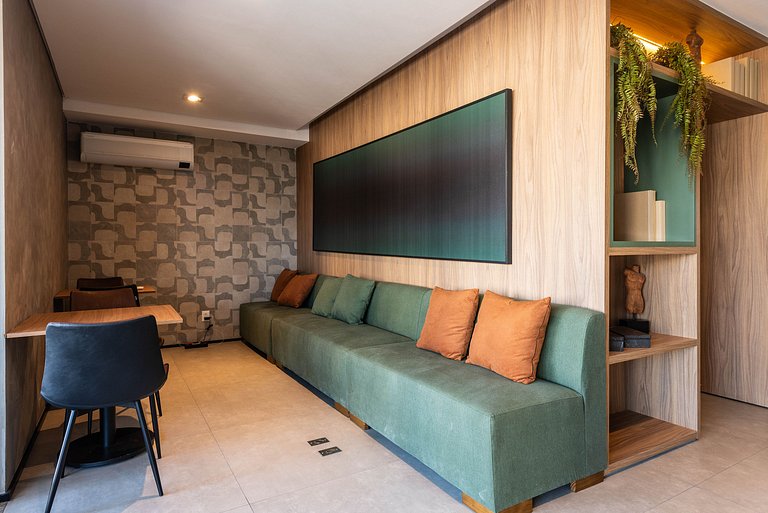 BHaus Higienópolis Maceió 88 | Studio com Varanda | Cama Que