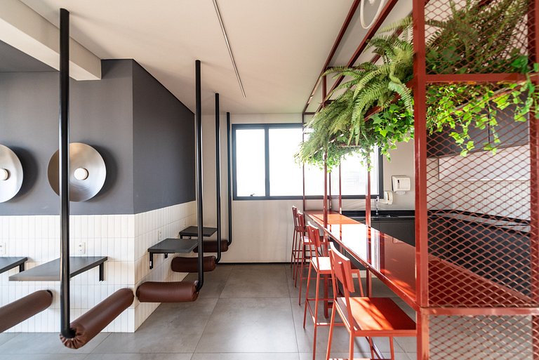 BHaus Jardins ON Lorena | Studio Premium com Varanda | Linda